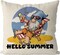 Summer Pillow Covers 18x18 Inch Funny Gnome Throw Pillow Case Summer Cushion Case for Home Sofa Living Room Farmhouse Decorations